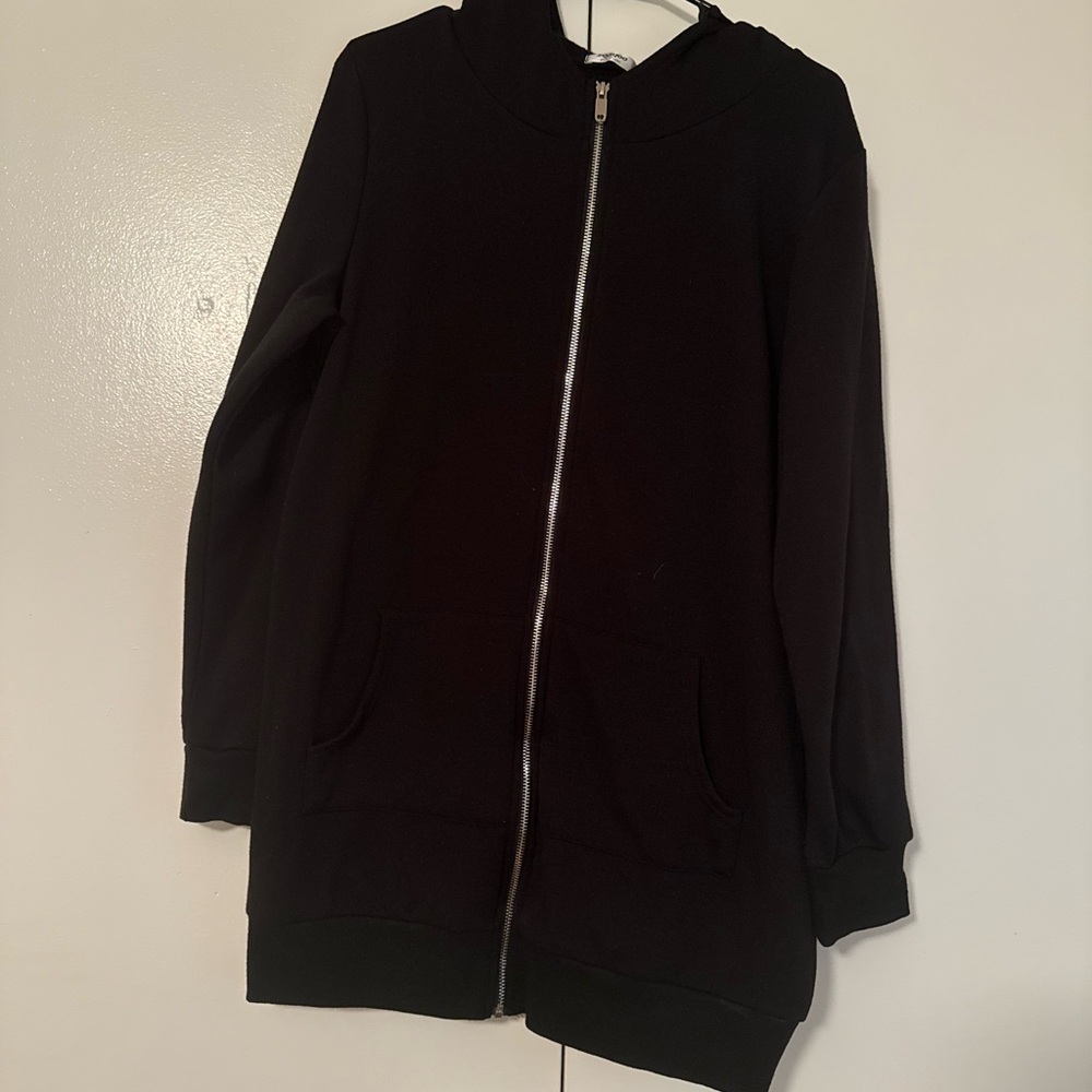 Zeagoo Black Fleece-Lined Zip-Up Jacket